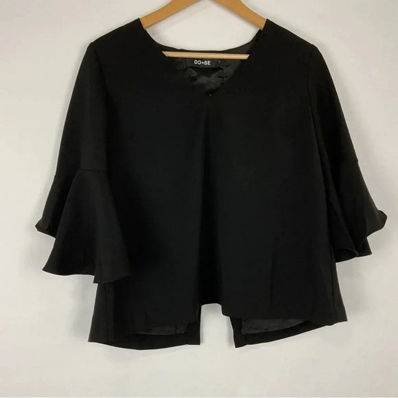 Do+Be Ruffle Sleeve V Neck Blouse Size XS - Picture 1 of 5